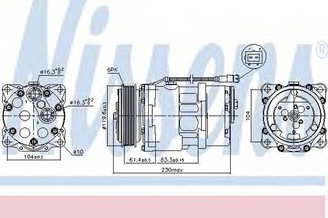 Насос кондиціонера 89055 NISSENS