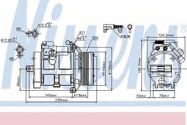 Компресор холодоагенту 89077 NISSENS