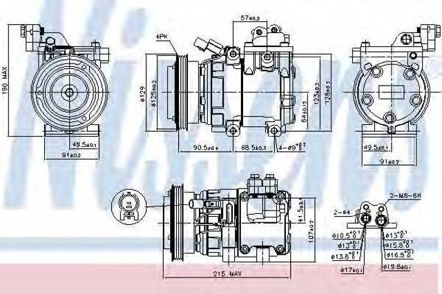 Компресор холодоагенту 89085 NISSENS
