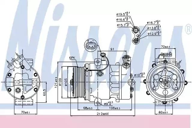 Насос кондиціонера 89095 NISSENS