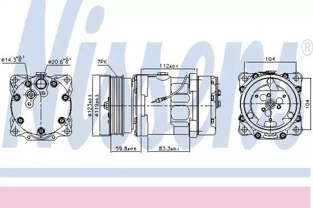 Компресор кондиціонера 89160 NISSENS