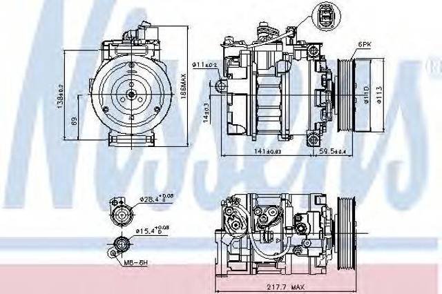 Компресор холодоагенту 89223 NISSENS