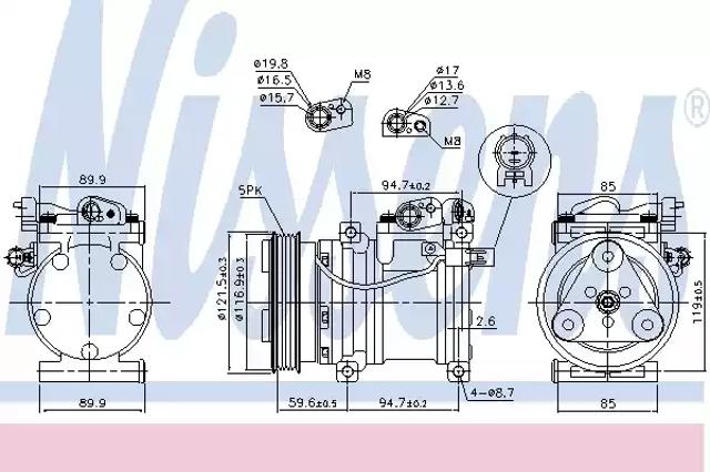 Компресор холодоагенту 89294 NISSENS