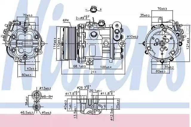 Компресор кондиціонера 89503 NISSENS