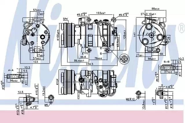 Компресор кліматичної установки 89550 NISSENS