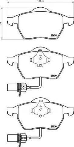 Тормозні колодки 8DB355008411 HELLA
