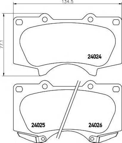 Гальмівні колодки 8DB355010491 HELLA