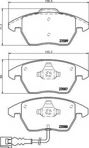 Передні гальмівні колодки 8DB355010581 HELLA