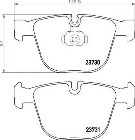 Колодки гальмові задні, дискові 8DB355010751 HELLA