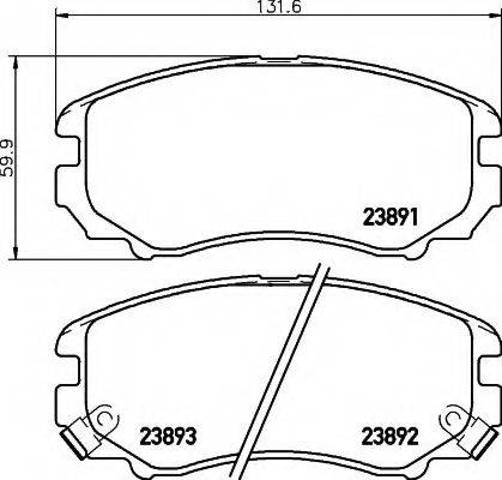 Колодки гальмівні передні, дискові 8DB355010991 HELLA