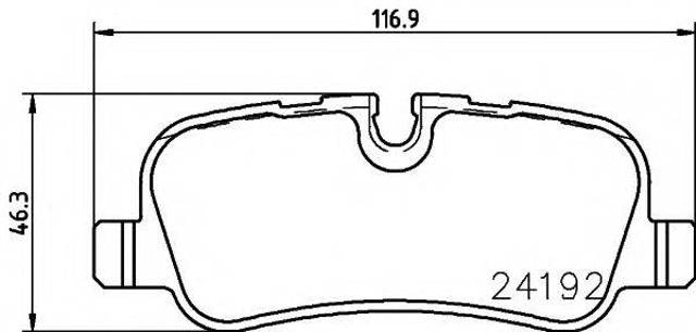 Задні колодки 8DB355011981 HELLA