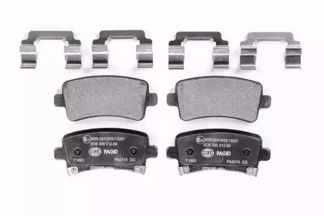Комплект задніх колодок 8DB355012991 HELLA