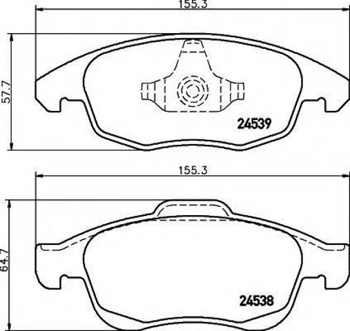 Колодки передні 8DB355013341 HELLA