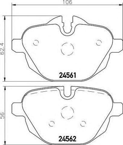 Колодки на гальмо задній дисковий 8DB355013921 HELLA