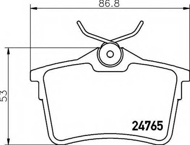 Задні дискові колодки 8DB355014081 HELLA