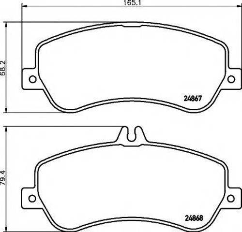 Колодки гальмівні дискові комплект 8DB355014221 HELLA