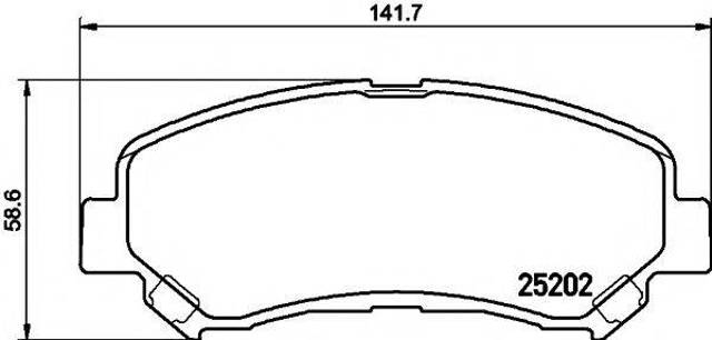 Гальмівні колодки 8DB355015911 HELLA