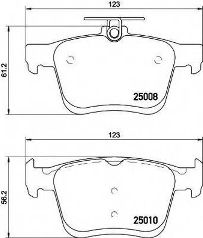 Комплект задніх колодок 8DB355020271 HELLA