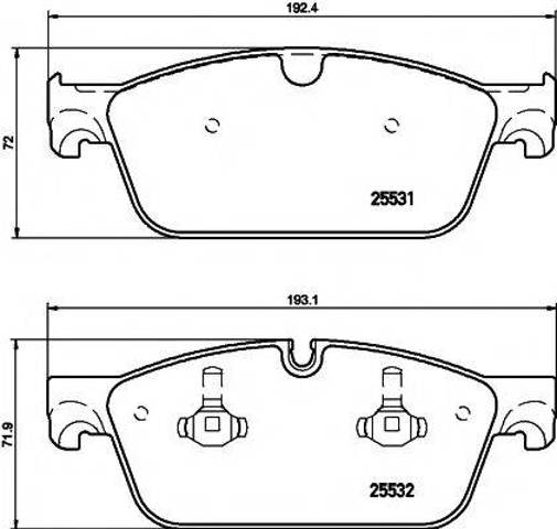 Колодки гальмівні дискові комплект 8DB355020841 HELLA