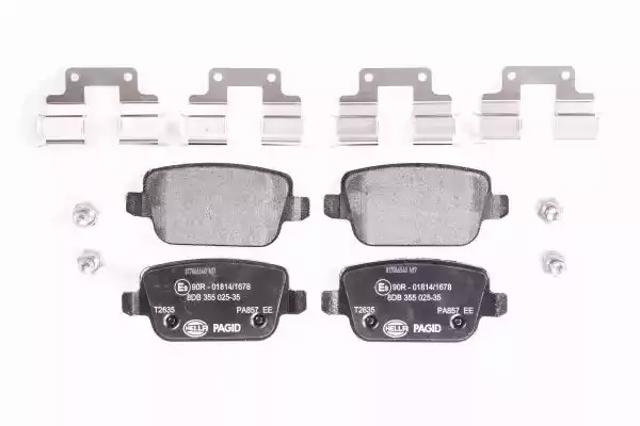 Колодки гальмові задні, дискові 8DB355025351 HELLA