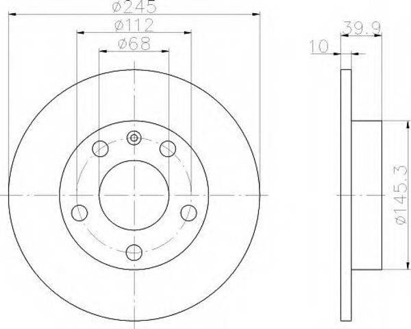 Дискові гальма 8DD355107541 HELLA