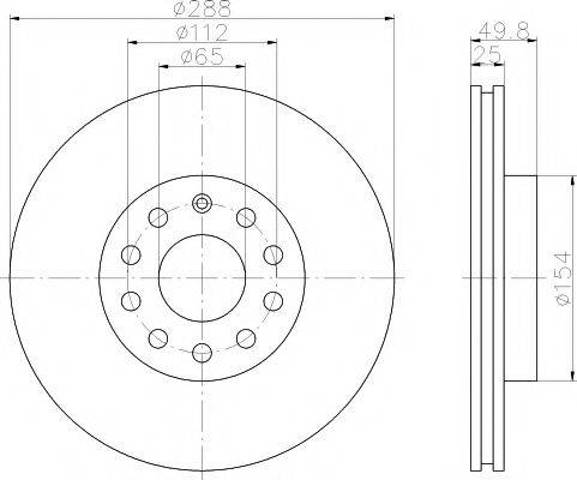 Ремкомплект передніх гальм 8DD355109581 HELLA