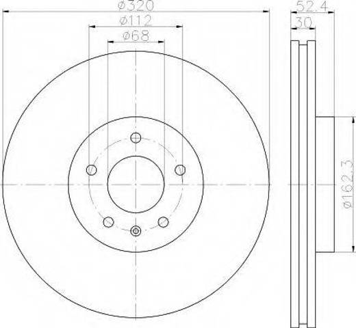 Гальмо дискове переднє 8DD355117191 HELLA