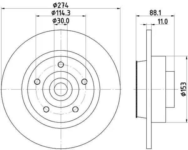 Дискові гальма 8DD355117351 HELLA