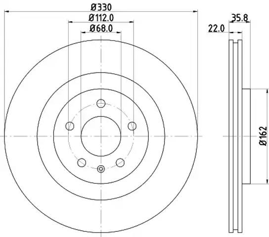 Дискові гальма 8DD355118021 HELLA
