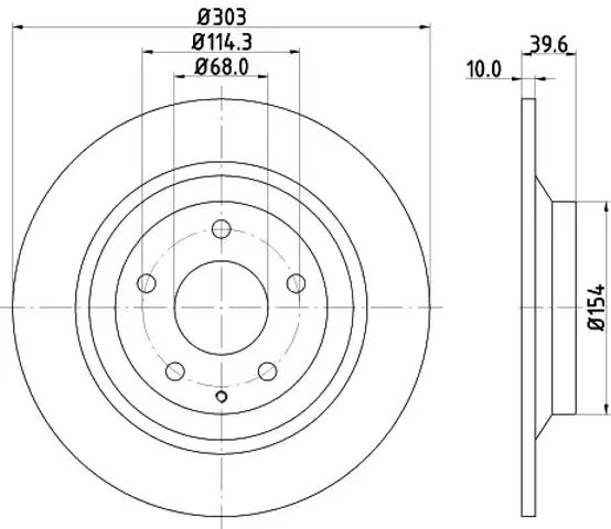 Задні дискові гальма 8DD355118541 HELLA