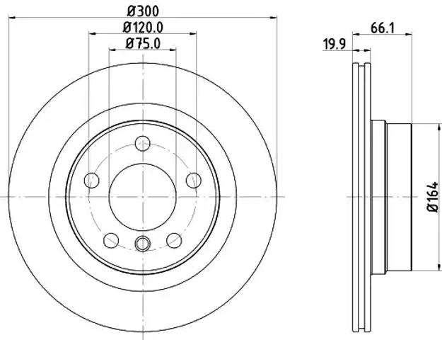 Диск гальмівний задній 8DD355120971 HELLA