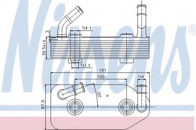 Радіатор охолодження, АКПП 90667 NISSENS