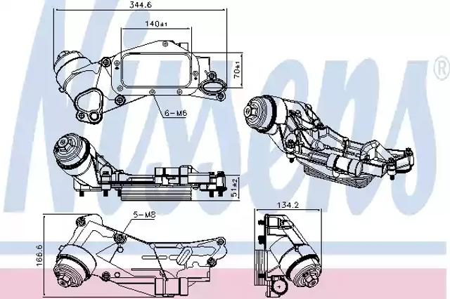 Корпус масляного фільтра 90930 NISSENS
