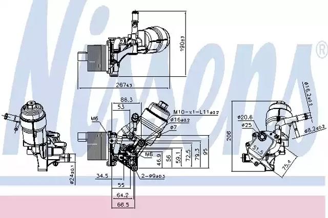 Корпус масляного фільтра 91161 NISSENS