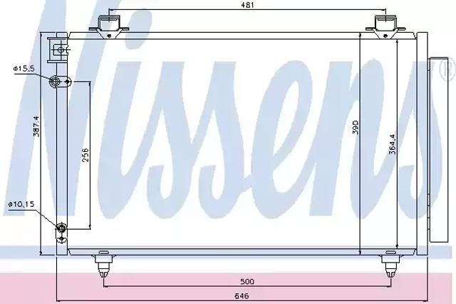Трубопроводи і радіатор кондиціонера 940081 NISSENS