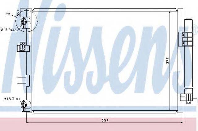 Радіатор кондиціонера 940222 NISSENS
