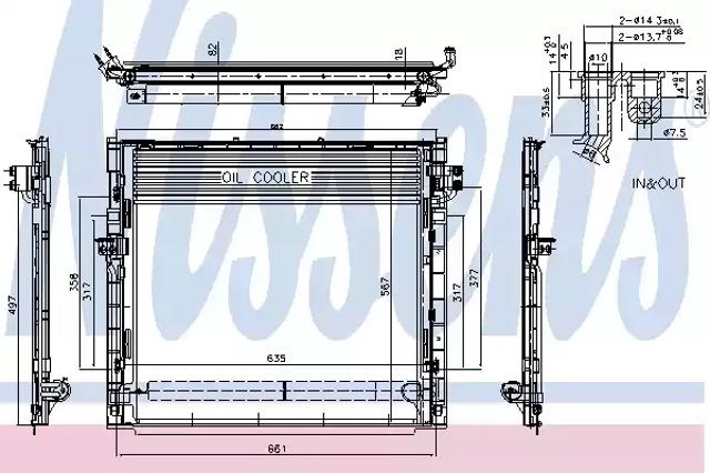 Радіатор охолодження кондиціонера 940394 NISSENS