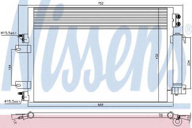Радіатор охолодження кондиціонера Dodge Caliber SXT