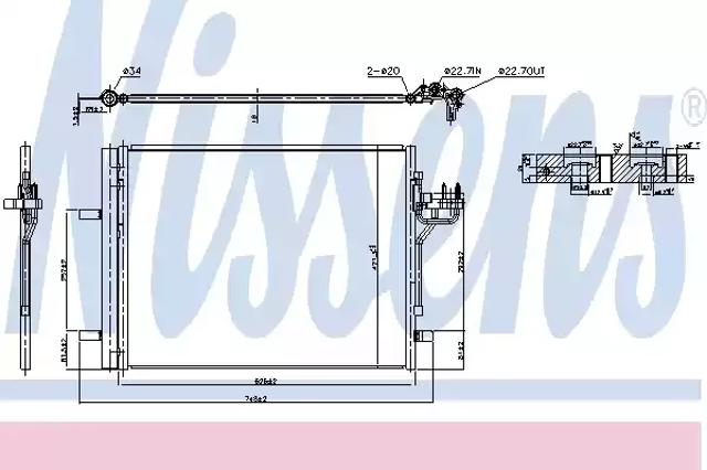Радіатор системи охолодження кондиціонера 940586 NISSENS
