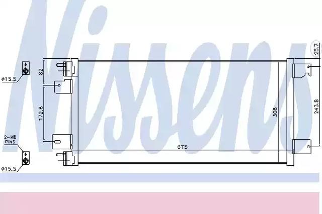 Радіатор системи охолодження кондиціонера 940701 NISSENS