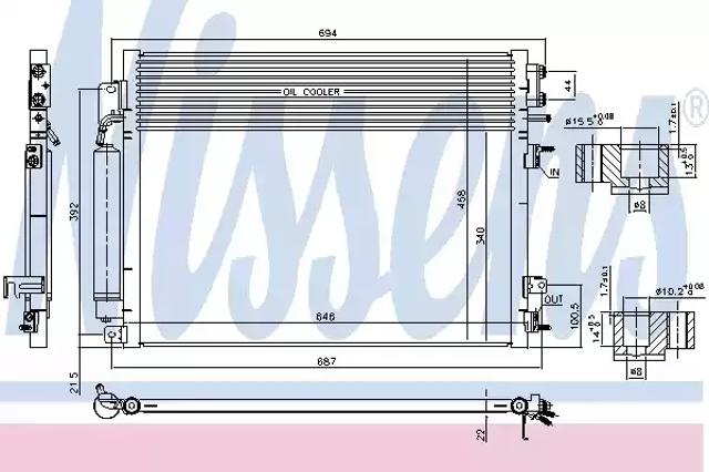 Радіатор кондиціонера 941084 NISSENS