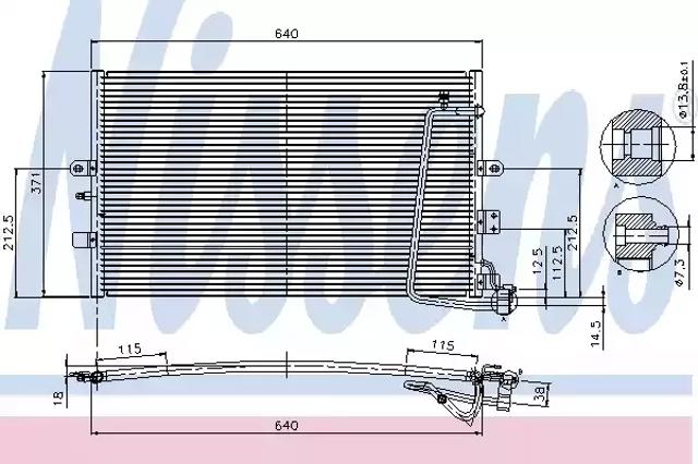 Радіатор кондиціонера 94301 NISSENS