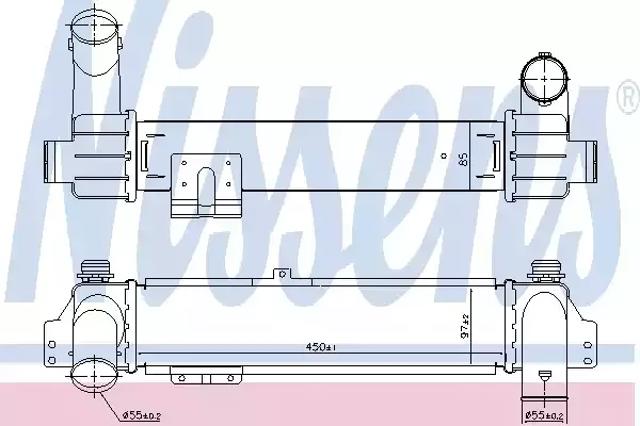 Охолоджувач наддувочного повітря 96215 NISSENS