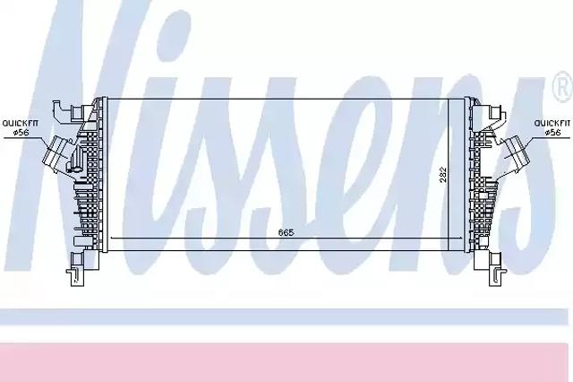 Охолоджувач наддувочного повітря 96454 NISSENS