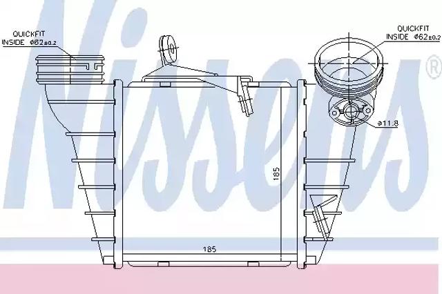 Радіатор інтеркулера Skoda Fabia 1