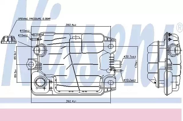 Бачок системи охолодження двигуна розширювальний 996041 NISSENS