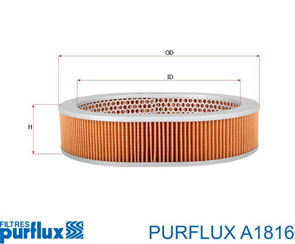 Purflux фільтр повітряний vw golf vii 1,0 tsi 15- A1816