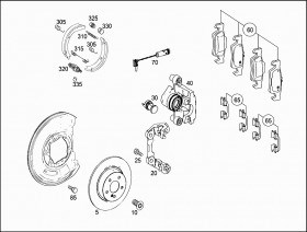 Ремкомплект суппорта гальмівного, переднього A4474230063 MERCEDES