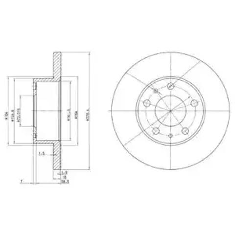 Гальмо дискове переднє BG2845 DELPHI