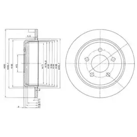 Дискові гальма BG3073 DELPHI